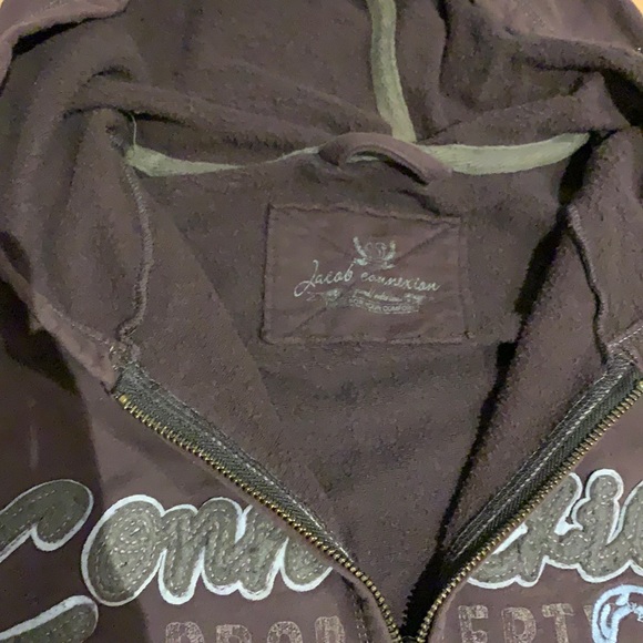 GUC Jacob Connexion Full Zip Brown Hoodie - size XL - Picture 6 of 16